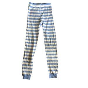Hanna Andersson Blue & White Stripe Pajama Pants Girl's Size 10